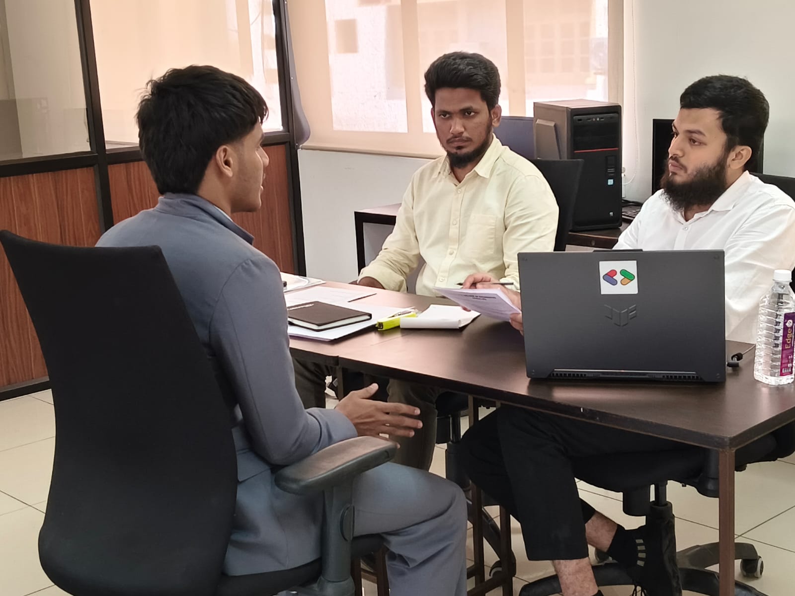 Interview feedback and mentoring discussion with students